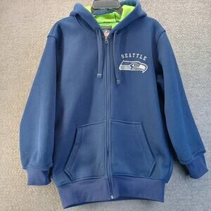 NFL Seattle Seahawks Zip Up Hoodie Thermal Fleece Small